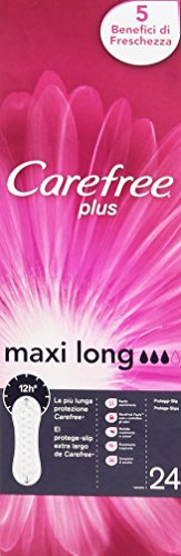 absorbent carefree maxi long plus x24